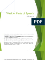 Week 6: Parts of Speech: Adverbs