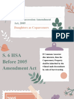 Hindu Succession Amendment Act, 2005: Daughters As Coparceners