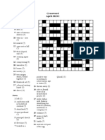 Crossword April 2023 I W Solution