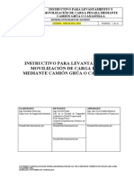 Instructivo para Levantamiento y Movilización de Carga Pesada Mediante Camión Grúa o Canastilla