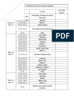 Draft Jadwal Dan Kegiatan