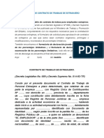 12 - Modelo de Contrato de Trabajo de Extranjero