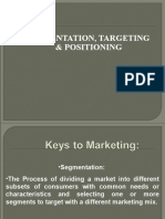 Segmentation, Targeting & Positioning