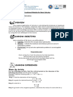 UNIT 2: Basic Concepts of Derivatives Lesson 7 - Optimization