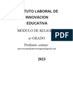 Instituto Laboral de Innovacion Educativa: Módulo de Religión 9º Grado Profesor-Correo