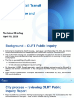 Ottawa Light Rail Transit Public Inquiry City's Response and Action Plan