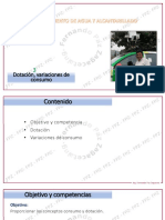 Dotación, Variaciones de Consumo: Abastecimiento de Agua Y Alcantarillado