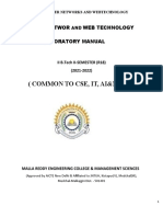 (Common To Cse, It, Ai&Ml, DS) : Computer Networ Web Technology Laboratory Manual