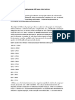 Memorial Técnico Descritivo: Generalidades: Estas Especificações Referem-Se Ao Projeto Elétrico de Baixa Tensão