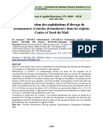 Caractérisation Des Exploitations D'élevage de Dromadaires (Camelus Dromadaruis) Dans Les Régions Centre Et Nord Du Mali