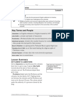 Key Terms and People: The English Colonies Lesson 1