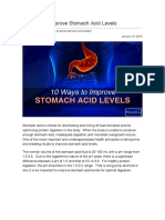 10 Ways To Improve Stomach Acid Levels