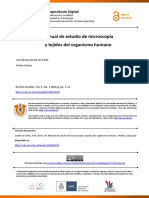 Manual de Estudio de Microscopía y Tejidos Del Organismo Humano