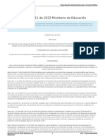 Decreto 1411 de 2022 Ministerio de Educación: Departamento Administrativo de La Función Pública