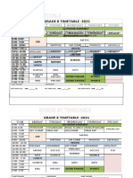 Grade 8A Timetable