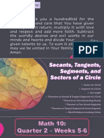 WK 5&6 - Secants, Tangents, Segments, and Sectors of A Circle