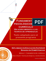 Lectura 1. Fundamentos Psicológicos Del Currículo