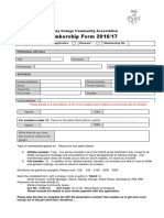 Charity Membership Form Template