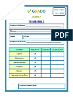 6° - Examen 2do Trimestre