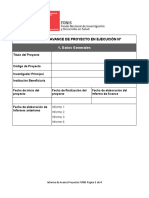 Informe de Avance Proyectos FONIS