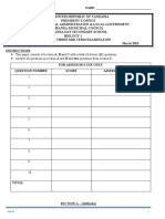 Biology F3 Mid-Term Test March 2o23