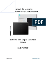 Manual de Usuario Pen Tablet HS64