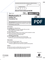 Edexcel Igcse Maths Jan 2023 p1fr