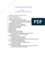 1.0 Indice Del Codigo Fiscal de La Federación