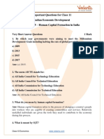 Important Questions For CBSE Class 11 Indian Economic Development PDF