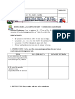 3° Ejercicio ESTRUCTURA ARGUMENTATIVA