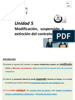 Unidad 5. Modificación, Suspensión y Extinción Del Contrato PDF