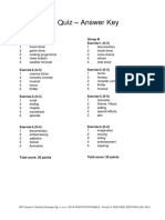 Focus 2 2ed Vocabulary Quiz Unit3 GroupA&B ANSWERS