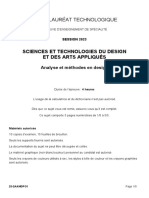 Bac 2023 Polynésie STD2A Analyse Et Méthodes en Design