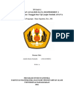 Tugas 1 Desain Dan Analisis Data Eksperimen 1 Eksperimen Faktor Tunggal Dan Uji Lanjut Setelah ANAVA