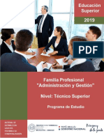 Programa Nacional de La Familia - Adminstración y Gestion - Version Agosto 2019