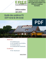 Guide Des Installations PV OFF-Gride & ON-Gride