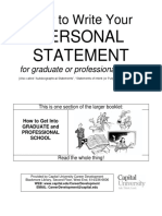 Personal Statement Guide