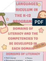 The Languages Curriculum in The k-12 Program