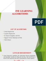 Machine Learning Algorithms