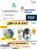 Luz y Sonido 3° Básico Del 03 Al 14 de Agosto