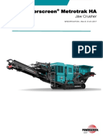 Powerscreen Metrotrak HA Techical Specification Rev 8 01 01 2017