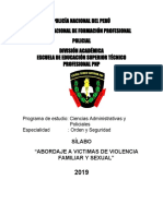 Policía Nacional Del Perú Escuela Nacional de Formación Profesional Policial División Académica Escuela de Educación Superior Técnico Profesional PNP