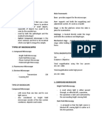 MICROSCOPE Types and Parts