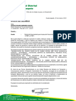 Oficio #028 - 2023-MDH/A: "Año de La Unidad, La Paz y El Desarrollo"