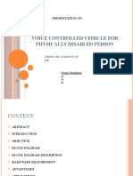 Voice Controlled Vehicle For Physically Disabled Person: Presentation On