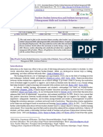 Association Between Teacher-Student Interaction An