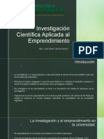 Investigación Científica Aplicada Al Emprendimiento