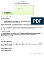 Monitoring and Administering Database