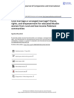 Love Marriage or Arranged Marriage Choice Rights and Empowerment For Educated Muslim Women From Rural and Low Income Pakistani Communities PDF