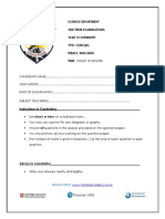 Yr 12 Chemistry PP1